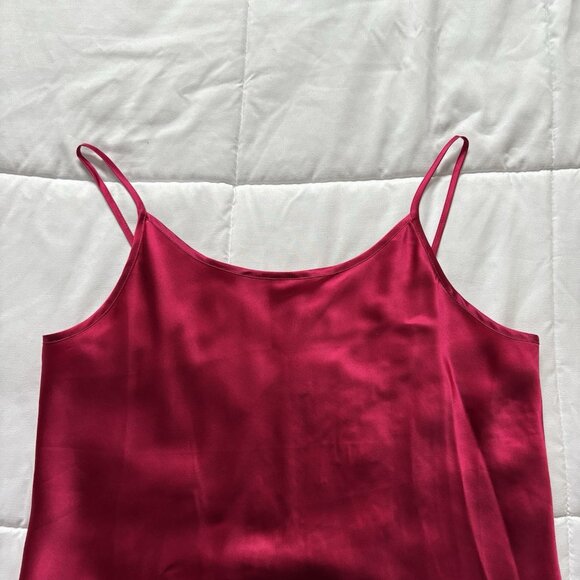 NWT Talbots 100% Silk Womens Size Medium Camisole Tank Top Pink Adjustable - Picture 2 of 8